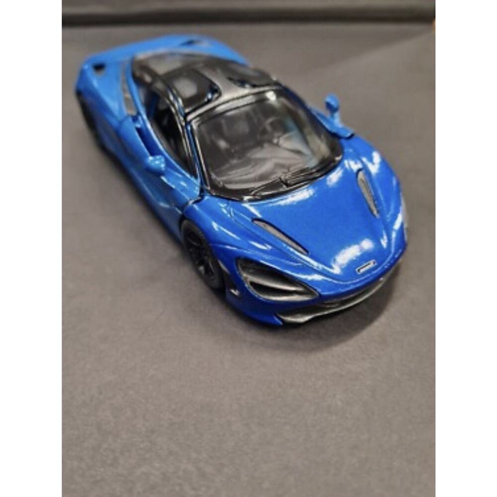 McLaren 720S Blue Kinsmart Toy Model 1/36 Scale Diecast Car Open Doors New